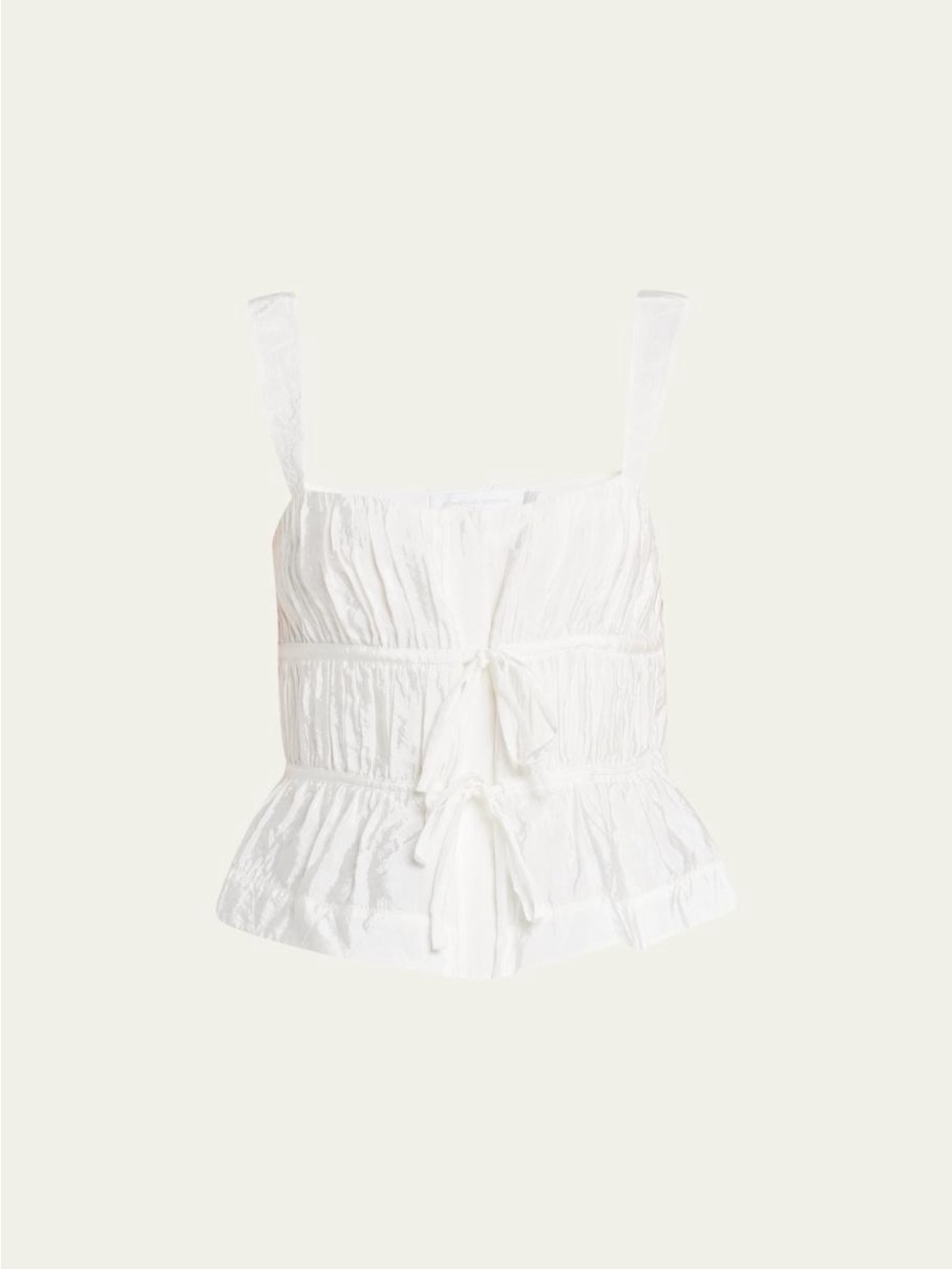 Jonathan Simkhai- Abilene Tiered Parachute Peplum Top